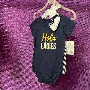 Baby Gear Navy 'Hola Ladies' 4 piece set